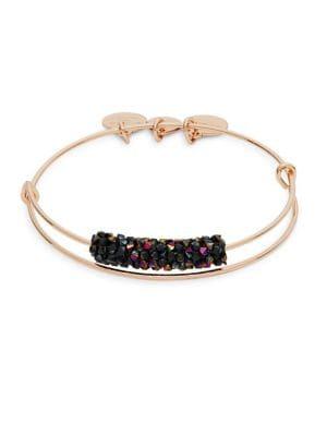 Alex And Ani Rose Goldplated And Crystal Bangle