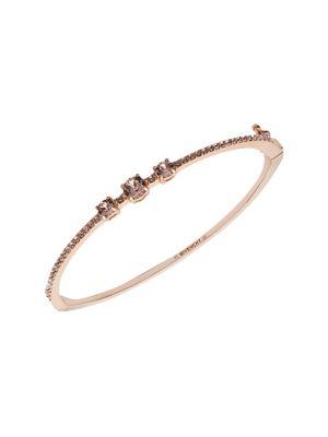 Givenchy Rose Goldplated And Crystal Pave Bangle Bracelet