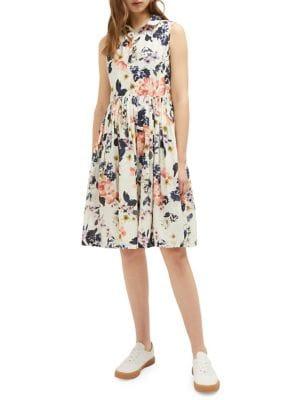 French Connection Acaena Voile Shirt Dress