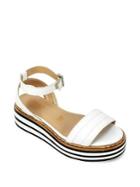 Summit By White Mountain Laney Athletic Leather Ankle-strap Platform Sandals
