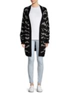 Design Lab Zebra Printed Open Cardigan