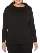 Rafaella Plus Long-sleeve Cotton-blend Sweater