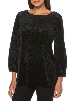 Rafaella Velvet Textured Top