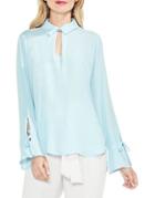 Vince Camuto Flared Cuff Keyhole Blouse
