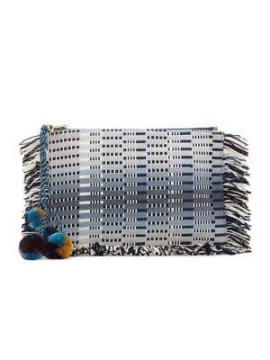 Vince Camuto Ravin Woven Fringe Pouch