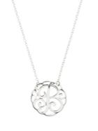 Lord & Taylor Sterling Silver Initial Pendant Necklace
