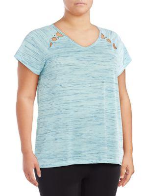 Marc New York Performance Plus Short Sleeve Cutout Top