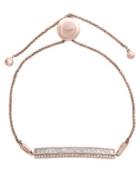 Effy Pave Rose 0.86 Tcw Diamond & 14k Rose Gold Bracelet