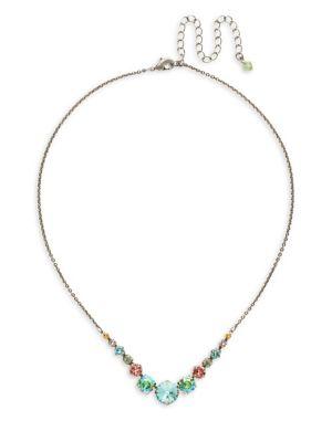 Sorrelli Vivid Horizons Delicate Round Swarovski Crystal Necklace