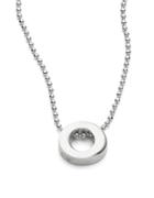 Alex Woo Circle Sterling Silver Pendant Necklace