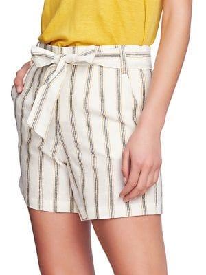 1.state Cabana Stripe Tie-waist Shorts