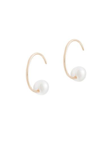 Kensie Bubble Orbit Duo 10mm Pearl Ball Hook Earrings
