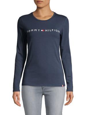 Tommy Hilfiger Performance Logo Crewneck Long-sleeve Tee