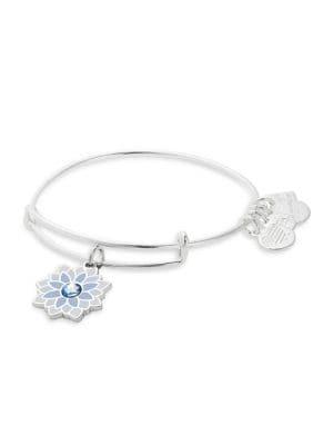 Alex And Ani Silvertone Charity By Design Swaorvski Crystal Bracelet