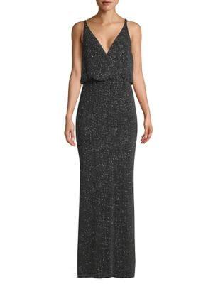Vince Camuto V-neck Knit Gown