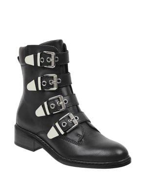 Marc Fisher Ltd Diante Leather Buckle Boots