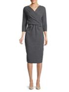 Weekend Max Mara Long Sleeve Wrap-front Dress