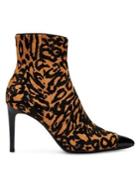 Calvin Klein Ravie Leopard-printed Calf Hair Boots