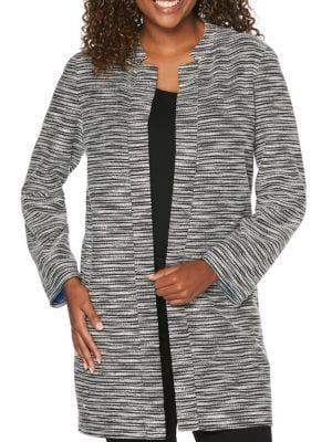 Rafaella Textured Open Front Jacket