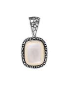 Lord & Taylor 925 Sterling Silver & Mother-of-pearl Rectangle Pendant