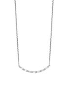 Effy 14k White Gold & Diamond Curved Bar Necklace