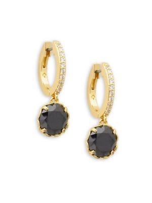 Kate Spade New York Goldtone Pave Huggie Earrings