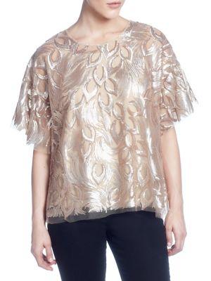Catherine Catherine Malandrino Embellished Short-sleeve Top