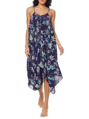 Jessica Simpson Floral Tie-front Coverup