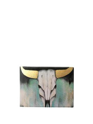 Vida Golden Horns Slimfold Leather Wallet