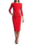 Chiara Boni La Petite Robe Kimi Pleated Detail Sheath Dress