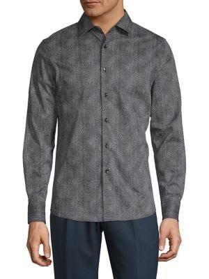 Karl Lagerfeld Swirl-print Button-down Shirt