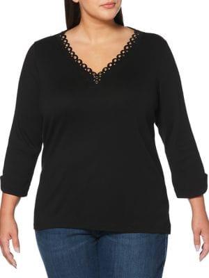 Rafaella Plus Grommet Neckline Top