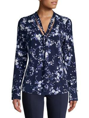 Karl Lagerfeld Paris Floral-print Top