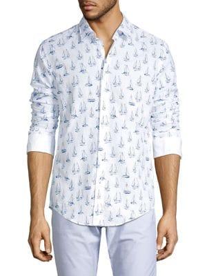 Boss Ronni Sail Boat Shirt