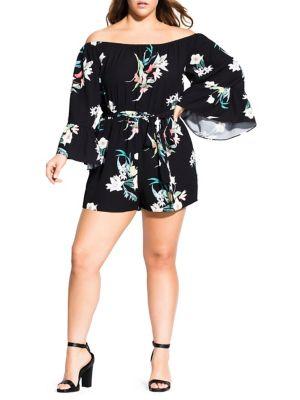City Chic Plus Donatella Playsuit