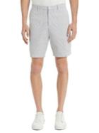 Calvin Klein Seersucker Cotton Blend Flat Front Shorts
