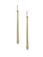 Vince Camuto Goldtone And Crystal Linear Bar Earrings
