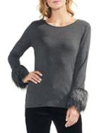 Vince Camuto Estate Jewels Heathered Faux Fur Top