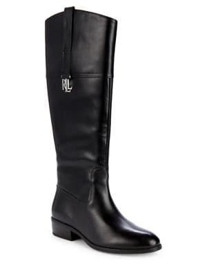 Lauren Ralph Lauren Round Toe Leather Tall Boots