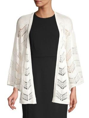 Joseph A Open Front Pointelle Cardigan