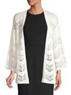 Joseph A Open Front Pointelle Cardigan