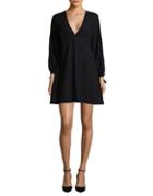 H Halston Bishop Sleeve Shift Dress