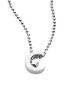 Alex Woo Little Faith Sterling Silver Crescent Moon Necklace