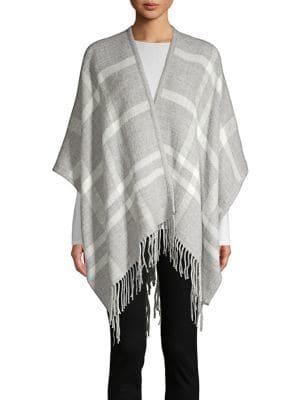 Lord & Taylor Plaid Reversible Ruana