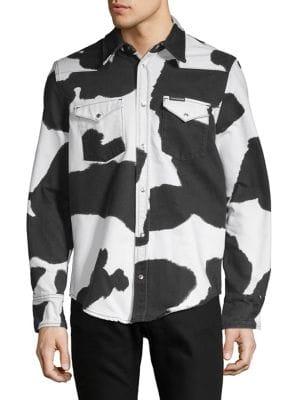 Calvin Klein Jeans Cow Printed Button-down Shirt