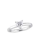 Sonatina Sterling Silver & Diamond Solitaire Engagement Ring