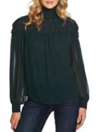 Vince Camuto Estate Jewels Chiffon Hunter Blouse