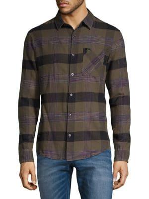 Original Penguin Space Dye Flannel Button-down Shirt