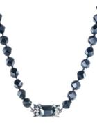 Carolee Midnight Tower Hematite And Crystal Necklace