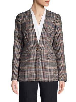 Calvin Klein Textured Plaid Jacket